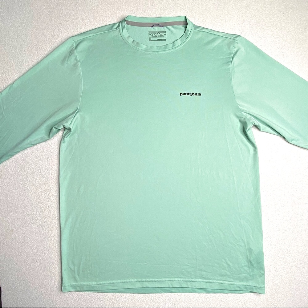 Patagonia Men's LS Capilene Cool Daily Waters Graphic T-Shirt - Size (M) Mint - Picture 7 of 14